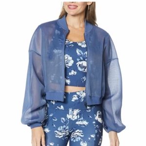 Brittany Humble Mesh Knit Bomber Jacket